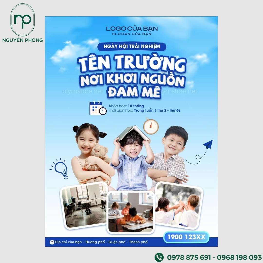 in tờ rơi tuyển sinh sự kiện